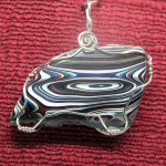 Wire Wrapped Fordite Pendant